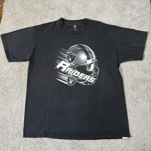 Vintage 2000s Raiders Helmet Logo T-Shirt XL Black NFL Tee